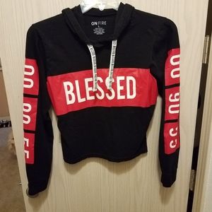 On Fire Hoodie large bkack